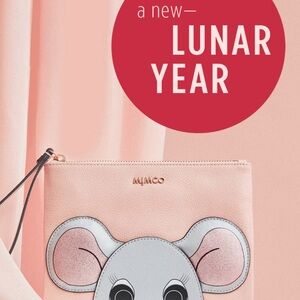 Mimco Women’s Pouch Year Of The Mouse in Pink NEW